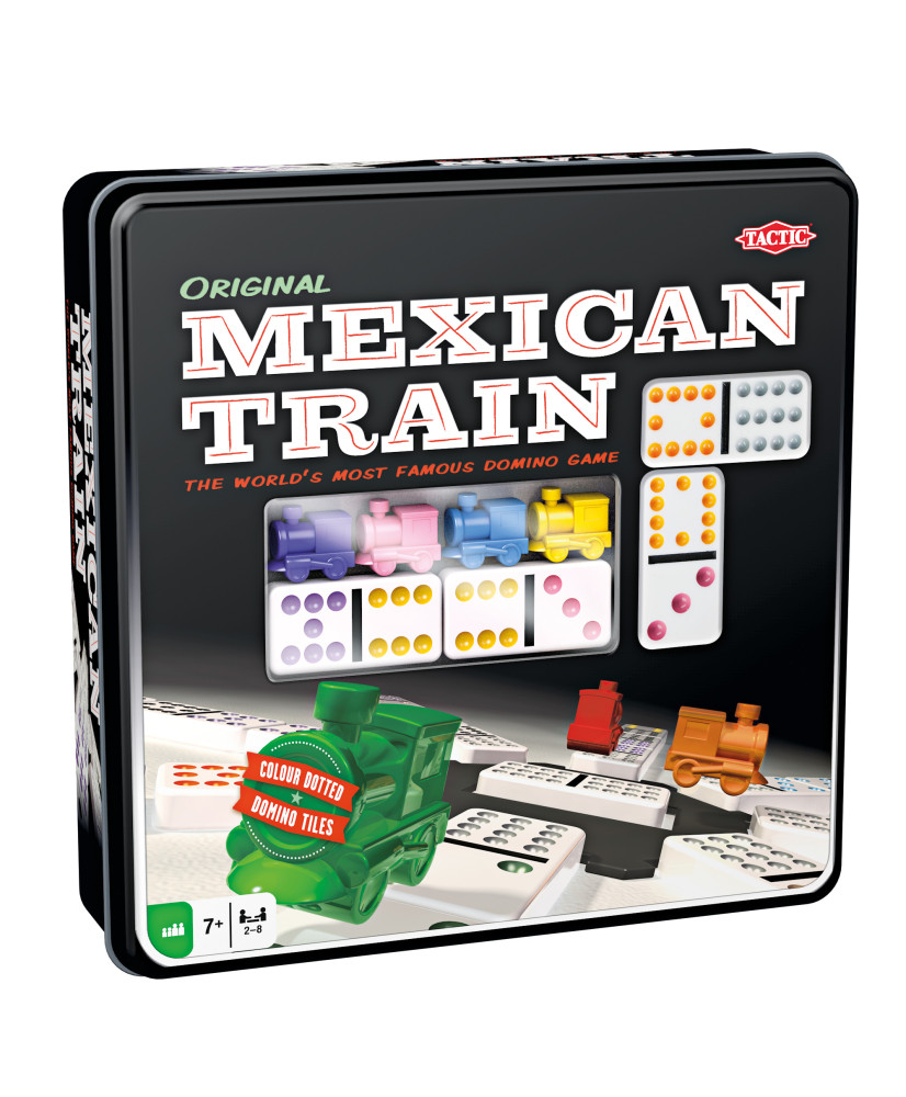 Tactic Board Game  Mexican Train - Tin Box