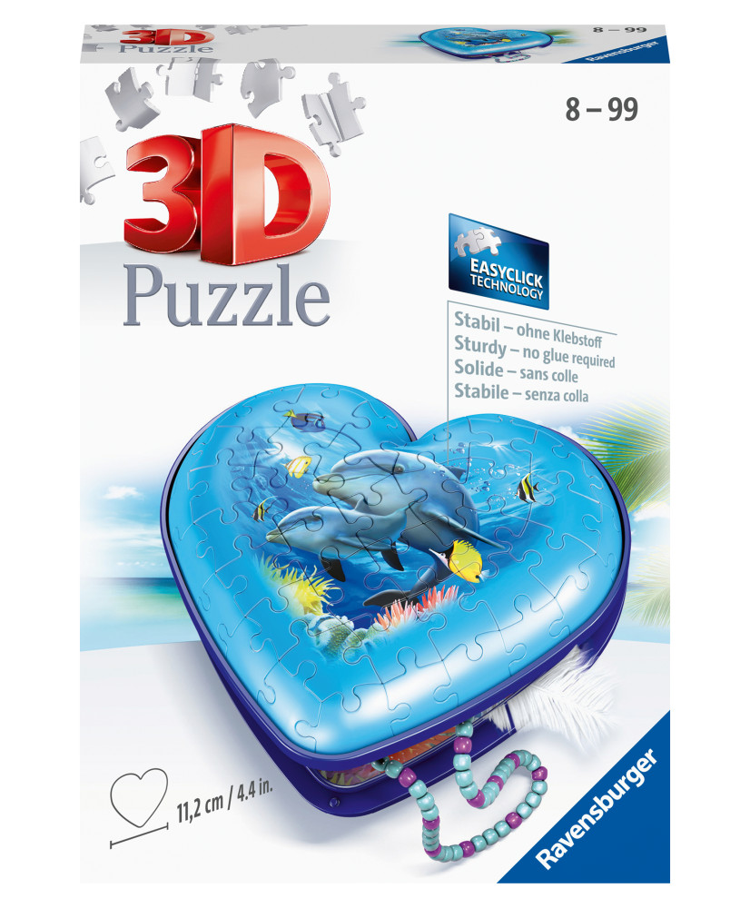 Ravensburger 3D Puzzle Heart Box Ūdenszemju pasaule