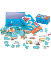 Puzzle in a can vehicles 24 puzzles