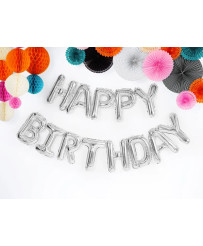 Happy Birthday silver foil balloon 340x35cm