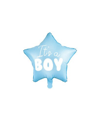 Foil balloon "It's a boy" star blue 48cm