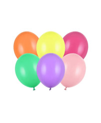 Baloni Spēcīgi 27cm pasteļkrāsu maisījums 100 gab.