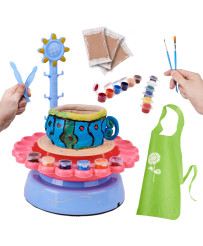 Pottery wheel creative set with clay and paints 600g