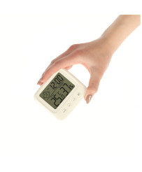 Higrometra pulkstenis istabas termometrs LCD mitruma mērītājs