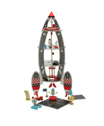 Wooden rocket ship space shuttle astronaut