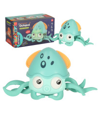 Interactive crawling octopus with sound