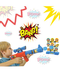 Target shooting moving target ball gun