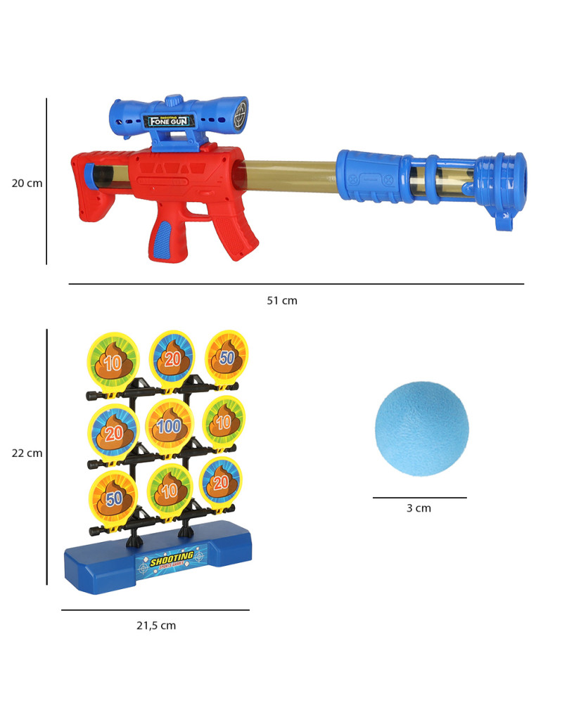 Target shooting moving target ball gun