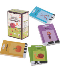 Educational card reader fiszki for learning English vocabulary 112 cards